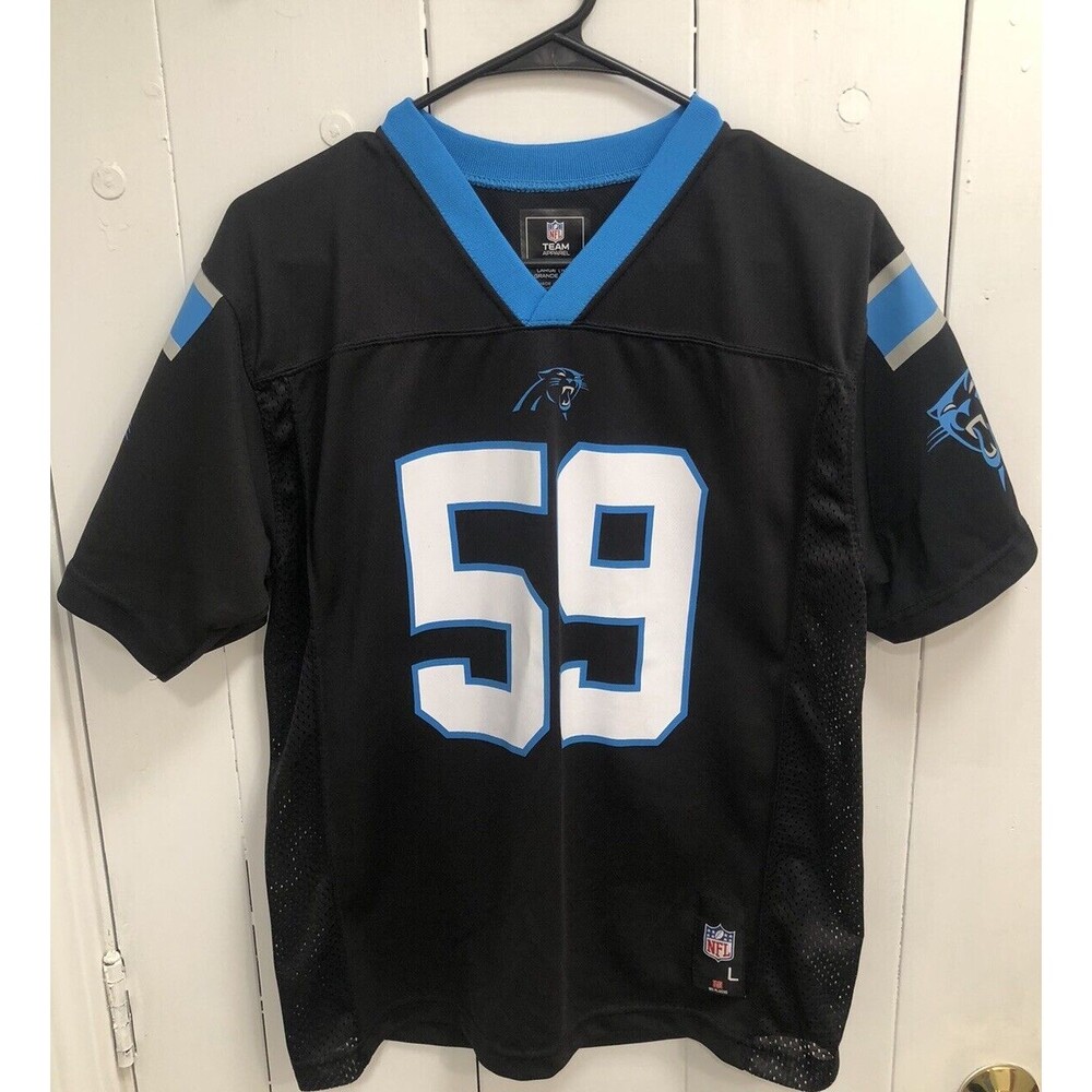 Luke Kuechly NFL Team Apparel Carolina Panthers #59 Jersey Youth L Black